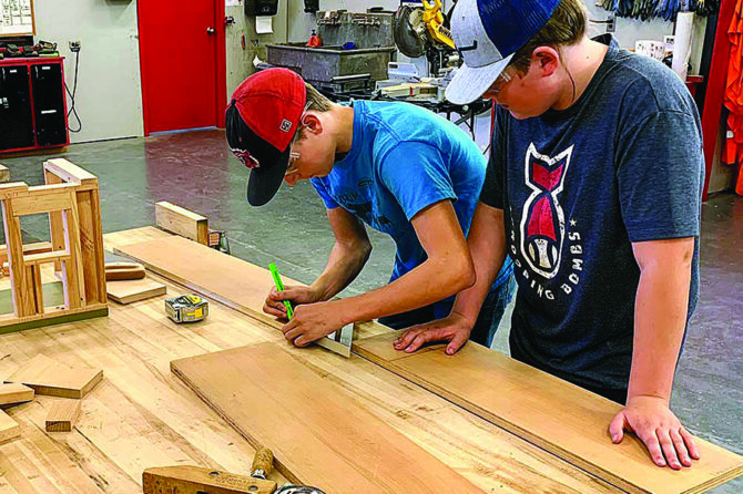 Santiam Junior/Senior High’s Industrial Arts program has expanded with computer software design manufacturing.