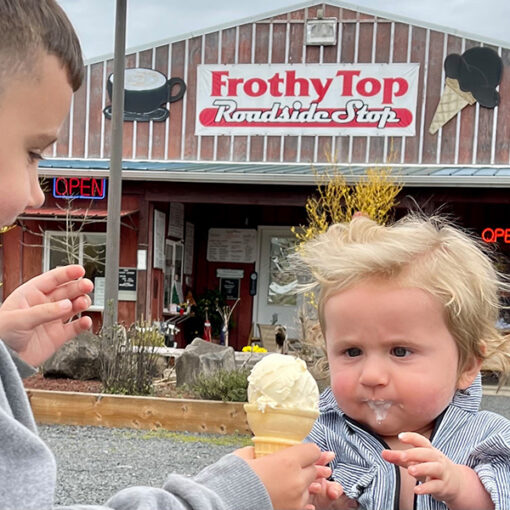 Children young and old could enjoy a scoop of ice cream at Frothy Top. The popular roadside stop has closed it doors due to rising inflation. Submitted photo