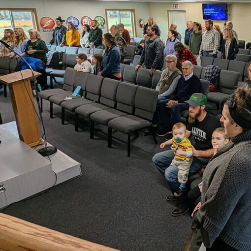 Members of Mill City Christian Church celebrated their first service in their new building this past Sunday. The new building is at 400 SW Kingwood Ave., Mill City. Service time is 10 a.m. Sundays. submitted photo