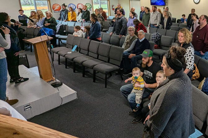 Members of Mill City Christian Church celebrated their first service in their new building this past Sunday. The new building is at 400 SW Kingwood Ave., Mill City. Service time is 10 a.m. Sundays. submitted photo