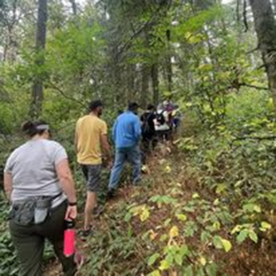 PNW Plant Walk participants are introduced to native and invasive plants. SUBMITTED PHOTO