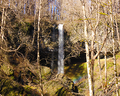 Here is a look at Shellburg Falls in a photograph provided by the Oregon Department of Forestry. The popular hiking and camping destination just off of Highway 22 will remain closed for the foreseeable future. Oregon Department of Forestry