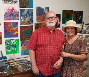 Tim and Cyndi Hill in the “Artsy Fartsy Studio”.     JAMES DAY