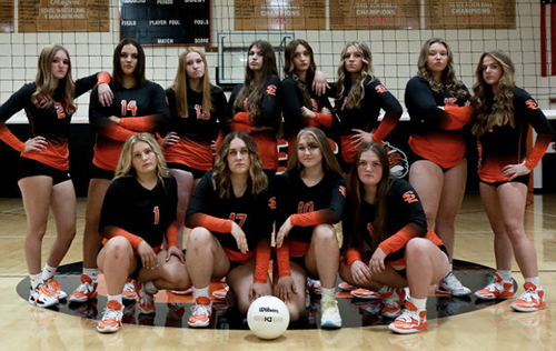 Here is a look at the Scio volleyball squad. The Loggers are 8-5 overall and 5-3 in the PacWest Conference. Submitted photo