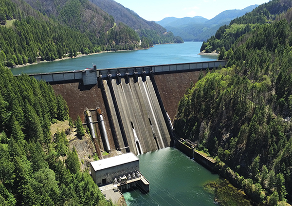 Detroit Dam on the North Santiam River is one of the dams under discussion. The US Army Corps of Engineers is holding three “listening sessions” on the future of hydropower at Detroit and at other sites in the Willamette River basin. US Army Corps of Engineers