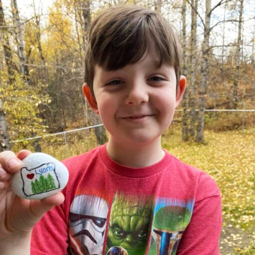 This young lad found a Lyons rock in Palmer, Alaska! SUBMITTED PHOTO