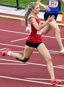 Santiam junior Averie Peterson is the defending state champion in the Class 2A 800 meters. SUBMITTED PHOTO